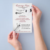 Prospectus 14 Cm X 21,6 Cm Flyers de Traiteur Professionnel (Poignée)