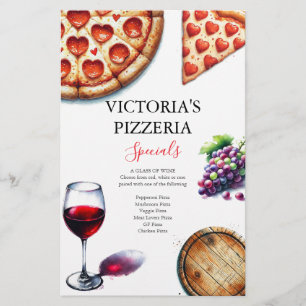 Prospectus 14 Cm X 21,6 Cm Flyers Pizza Restaurants