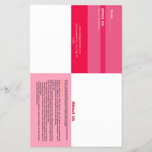 Prospectus 14 Cm X 21,6 Cm Flyers pliables (Devant)