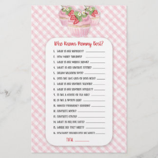 Prospectus 14 Cm X 21,6 Cm Fraise Cupcake Baby to Bee Shower Game Girl