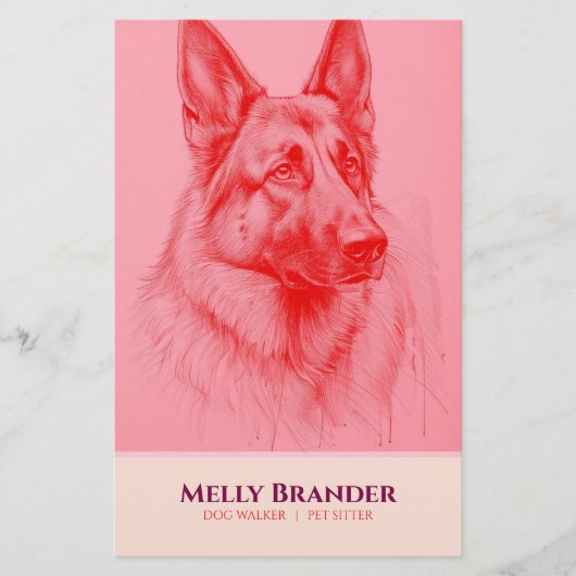 Prospectus 14 Cm X 21,6 Cm Garde d'animaux Promeneur  (Devant)