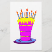 Prospectus 14 Cm X 21,6 Cm Géant gâteau d'anniversaire rose (Devant)