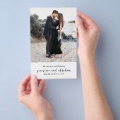 Prospectus 14 Cm X 21,6 Cm Genevieve Black White Photo Modern Wedding Program (Poignée)