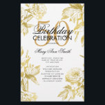 Prospectus 14 Cm X 21,6 Cm Glam Floral 50e Anniversaire Programme Gold Menu<br><div class="desc">Design élégant "Programme de fête d'anniversaire" avec arrangement floral en or avec texte personnalisé.</div>