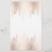 Prospectus 14 Cm X 21,6 Cm Glam Script Rose Gold Confettis Flyer (Dos)