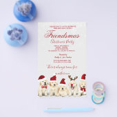Prospectus 14 Cm X 21,6 Cm Golden Retriever Christmas Party Invitation (Simple)