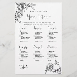 Prospectus 14 Cm X 21,6 Cm Gothique Fleurs à main nuptiale flyer de jeu de do