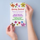 Prospectus 14 Cm X 21,6 Cm Grand Fleurs Flyer personnalisé (Poignée)