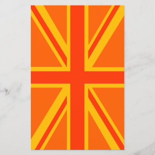 Prospectus 14 Cm X 21,6 Cm Gras orange Union Jack Britanniques Drapeau Swag