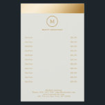 Prospectus 14 Cm X 21,6 Cm Green Gold Stripe Monogramm Circle Flyer<br><div class="desc">Elegant,  green,  gold stripe,  circle,  monogramm flyer.There is no shine or texture. Edit your product in minutes by entering your data. You can change the font,  color and position by "personalizing more".</div>