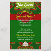 Prospectus 14 Cm X 21,6 Cm Green Royal Goddess Art Custom Event Flyer (Dos)