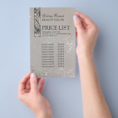 Prospectus 14 Cm X 21,6 Cm Grille de prix brillant métal chatoyant (Poignée)