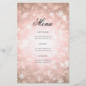 Prospectus 14 Cm X 21,6 Cm Hiver 60 Programme d'anniversaire Rose Gold Menu (Dos)