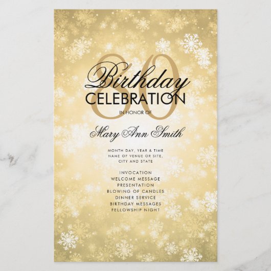 Prospectus 14 Cm X 21,6 Cm Hiver 80e anniversaire Programme Gold Wonderland M (Devant)
