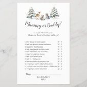 Prospectus 14 Cm X 21,6 Cm Hiver Bois Animaux Douche maman ou papa (Devant)