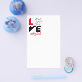 Prospectus 14 Cm X 21,6 Cm I Love volleyball (Simple)