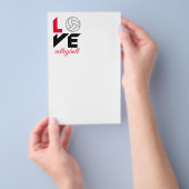 Prospectus 14 Cm X 21,6 Cm I Love volleyball (Poignée)