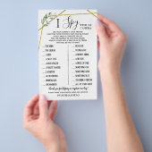 Prospectus 14 Cm X 21,6 Cm I Spy Wedding Réception activité de jeu (Poignée)