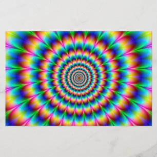 Prospectus 14 Cm X 21,6 Cm Illusion d'optique de spirale arc-en-ciel