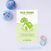 Prospectus 14 Cm X 21,6 Cm Immobilier / Construction Green Home flyer (Simple)