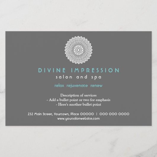 Prospectus 14 Cm X 21,6 Cm Impression Divine Cyan Horizontale (Devant)