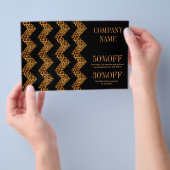 Prospectus 14 Cm X 21,6 Cm imprimé léopard motif géométrique chevron élégant (Poignée)