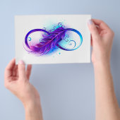 Prospectus 14 Cm X 21,6 Cm Infinity with purple feather (Poignée)