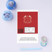 Prospectus 14 Cm X 21,6 Cm Inséparables Crimson / Crème Mariage Candy Wrapper (Simple)