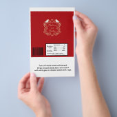 Prospectus 14 Cm X 21,6 Cm Inséparables Crimson / Crème Mariage Candy Wrapper (Poignée)