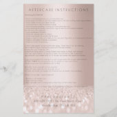 Prospectus 14 Cm X 21,6 Cm Instructions de suivi Parties scintillant Rose Éle (Dos)
