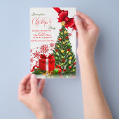 Prospectus 14 Cm X 21,6 Cm Invitation à la fête de Noël (Poignée)