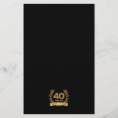 Prospectus 14 Cm X 21,6 Cm Invitation Budget '40 ans de convivialité' noir (Dos)