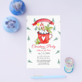 Prospectus 14 Cm X 21,6 Cm Invitation de fête de Noël en aquarelle (Simple)