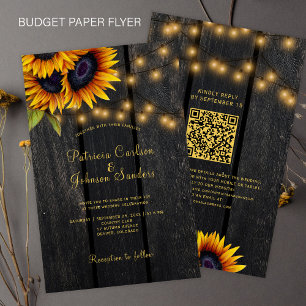 Prospectus 14 Cm X 21,6 Cm Invitation de mariage rustique au tournesol avec Q