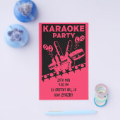 Prospectus 14 Cm X 21,6 Cm Invitation du parti Karaoke (Simple)