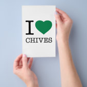 PROSPECTUS 14 CM X 21,6 CM J'AIME LES CHIVES (Poignée)