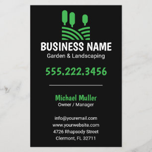 Prospectus 14 Cm X 21,6 Cm Jardin Paysage Arbres verts jardin d'entretien