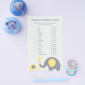 Prospectus 14 Cm X 21,6 Cm Jaune Elephant Animal Gestation Match Douche Jeu (Simple)