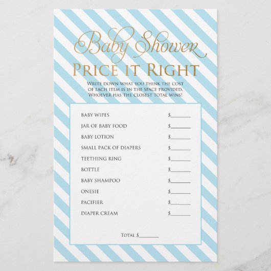 Prospectus 14 Cm X 21,6 Cm Jeu baby shower (Devant)