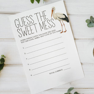 Prospectus 14 Cm X 21,6 Cm Jeu de devinette de doux désordre pour Baby Shower