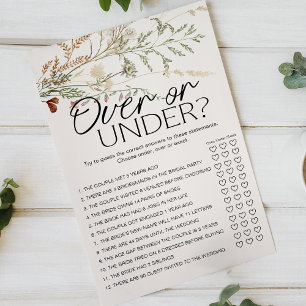Prospectus 14 Cm X 21,6 Cm Jeu de mariage floral miniature vintage Over Under