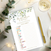 Jeu de Pictionary Emoji pour Baby Shower Eucalyptu