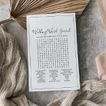 Prospectus 14 Cm X 21,6 Cm Jeu de recherche minimaliste de mots Mariages<br><div class="desc">Ce jeu minimaliste de recherche de mots mariages est parfait pour un wedding shower simple. Le design romantique moderne présente une typographie classique en noir et blanc associée à une calligraphie rustique mais élégante avec un style vintage lettré à la main. Personnalisable dans n'importe quelle couleur. Gardez le design simple...</div>