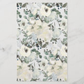 Prospectus 14 Cm X 21,6 Cm Jeu Floral Blanc D'Ivoire Sous (Dos)