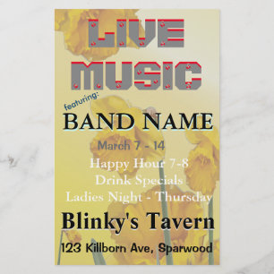 Prospectus 14 Cm X 21,6 Cm Jonquille Narcisse Daffodil Rétro Vintage