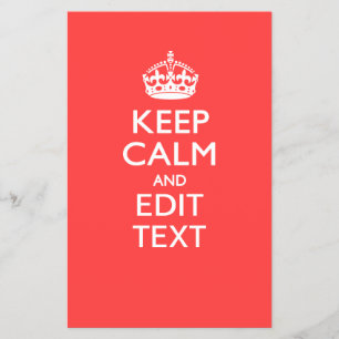 Prospectus 14 Cm X 21,6 Cm KEEP CALM personnalisé et avoir votre texte sur ro