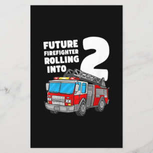 Prospectus 14 Cm X 21,6 Cm Kids Fire Truck 2 et Birthday 2 Boy Toddler Fire