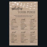 Prospectus 14 Cm X 21,6 Cm Kraft ce qu'il y a dans votre sac de douche nuptia<br><div class="desc">Profitez de votre douche nuptiale avec ces jeux simples et mignons. Consultez notre collection pour plus de jeux de douche nuptiale dans le même style. Veuillez noter que ces jeux ne sont pas modifiables.</div>