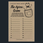 Prospectus 14 Cm X 21,6 Cm La Fête des mariées de jeu Apron Rustic Card<br><div class="desc">La Fête des mariées De Jeu Apron. Ajoutez Bride à être Nom à la conception, pour des modifications supplémentaires (changement de nombre d'éléments, autre libellé, couleur de police, style de police), cliquez sur personnaliser, faites défiler vers le bas et cliquez sur le lien "Editer à l'aide de l'outil de conception"....</div>