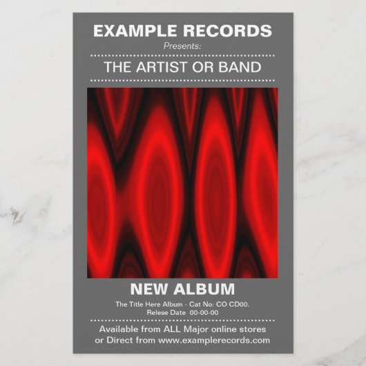 Prospectus 14 Cm X 21,6 Cm Lancement d'un nouvel album - gris (Devant)